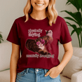 thumbnail image 1 of Physically Slaying Mentally Decaying Cat Word Shirt, Meme Tee, Trending Tshirt, Raccoon Shirt, Funny Friend Gift, 1 of 5