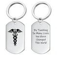 thumbnail image 1 of Physician Appreciation Gift - Medical Caduceus Symbol Keychain Keyring for Doctor Nurse Dentist Practitioner RN Thank You Retirement Gifts for Women Men, Silver, 1 of 6