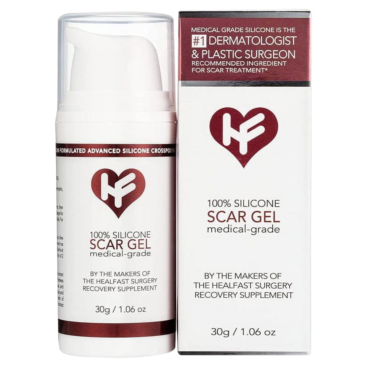 Physician Formulated Silicone Scar Gel - Advanced Crosspolymer Medical Grade Scar Gel for Face, Body, Surgery, Stretch Marks, C Section, Burn, Keloids, Hypertrophic & Acne Scars - Old & New. 30g