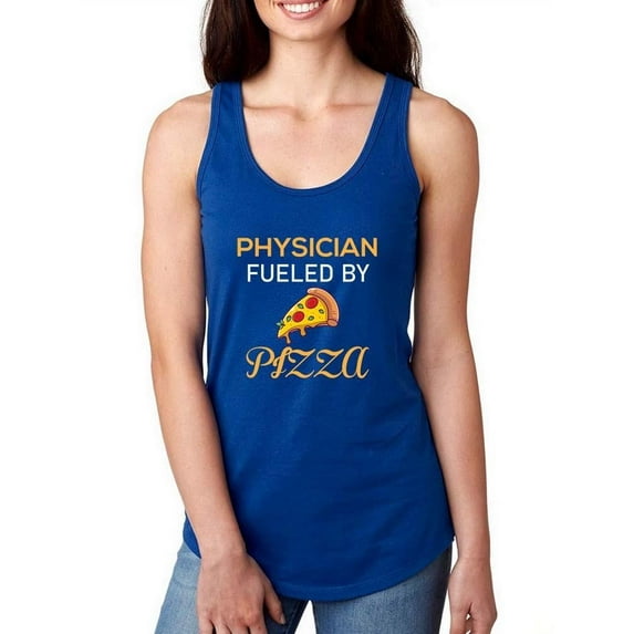 Physician Fueled By Pizza Racerback Tank Women -Image by Shutterstock, Female x-Large