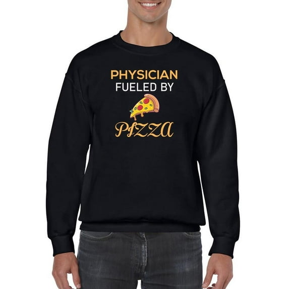 Physician Fueled By Pizza Sweatshirt Men -Image by Shutterstock, Male 5X-Large