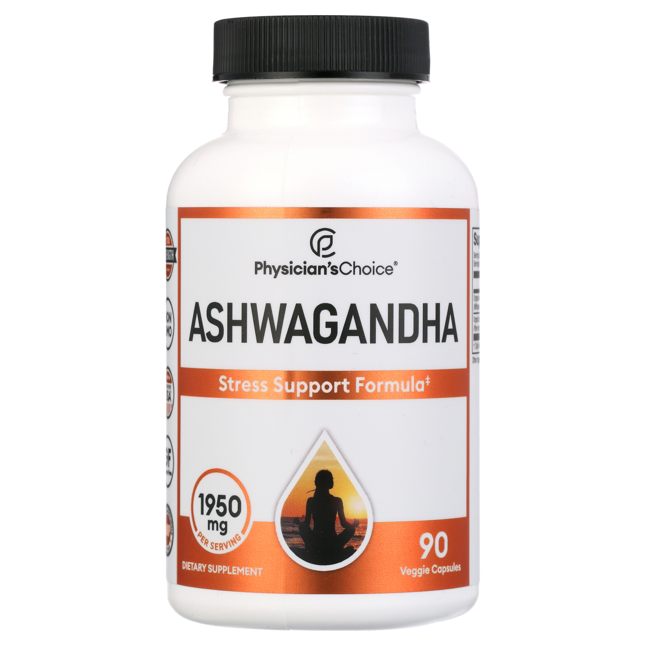 Physician's Choice Ashwagandha Herbal Supplements, 3 capsules Per