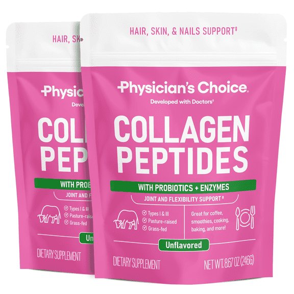 Physician's Choice Collagen Peptides Powder, 246g, Unflavored, 8.7 oz (2-pack)