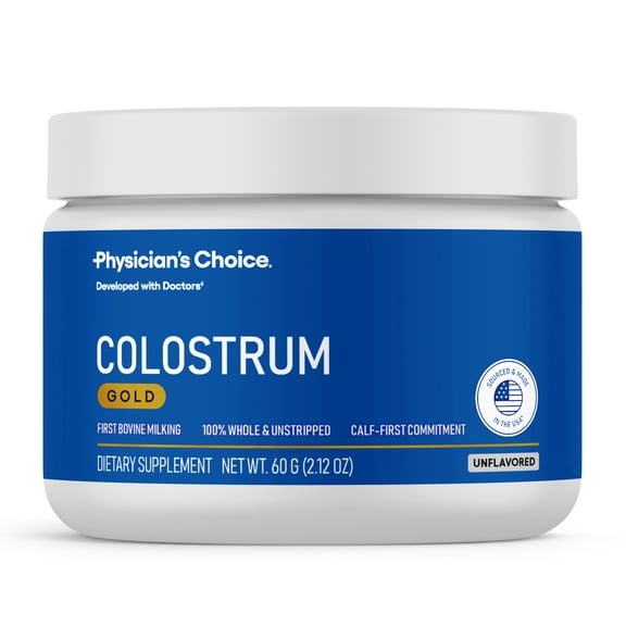 Physician's Choice Colostrum Gold Powder - for Gut & Immune Health - Whole & Unstripped - 30 Servings