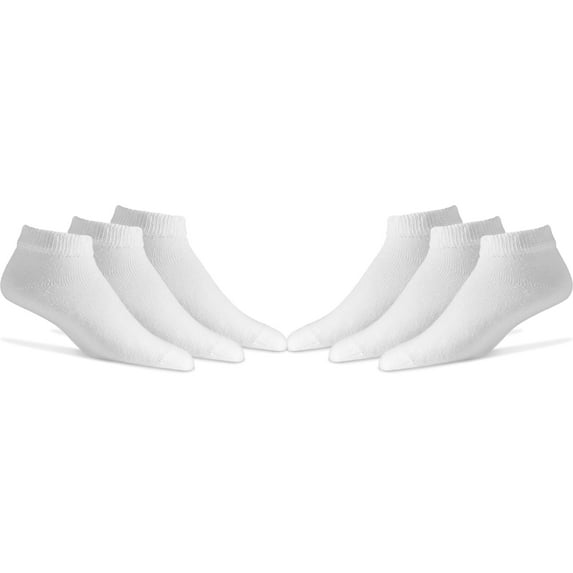 Physician's Choice Diabetic Low Cut Ankle Comfy Socks, Comfortable Seamless Breathable Socks for Unisex, White Color, 9 - 11 Size Pack of 12 Pair Made in USA