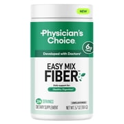 Physician s Choice Easy Mix Fiber Powder - GLP-1 Friendly, Sugar Free, No Grit, Tasteless 5.7oz