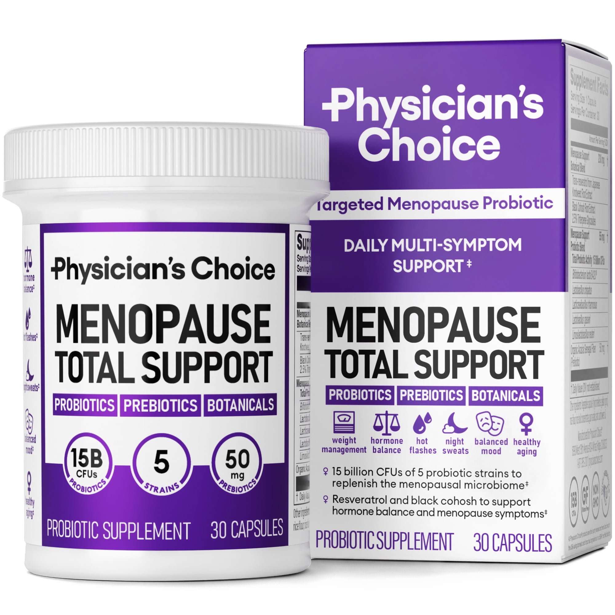 Physician's Choice Menopause Probiotic Supplement for Women Supports