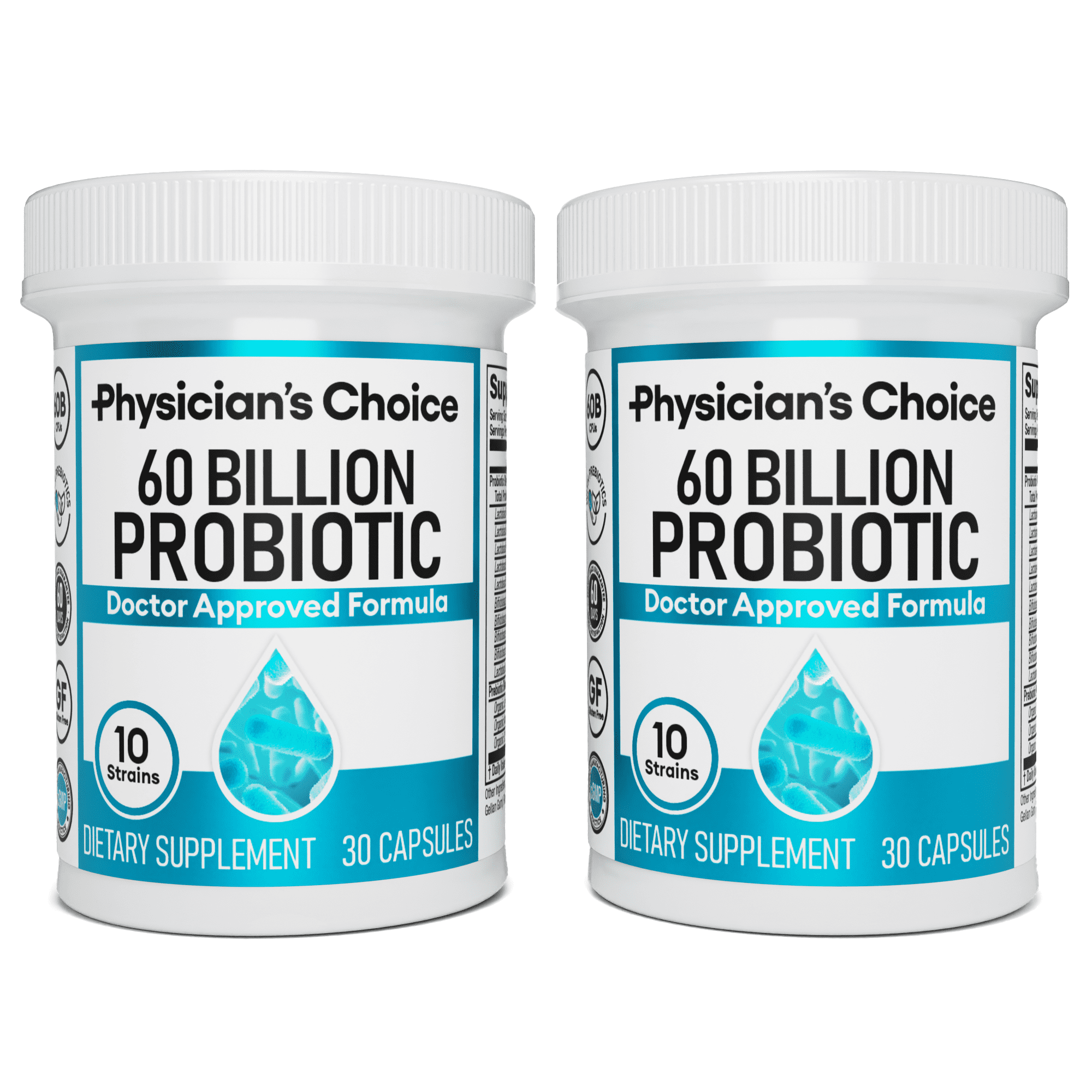 Physician's Choice High Strength Vegan Probiotics, NonGMO, Gluten Free