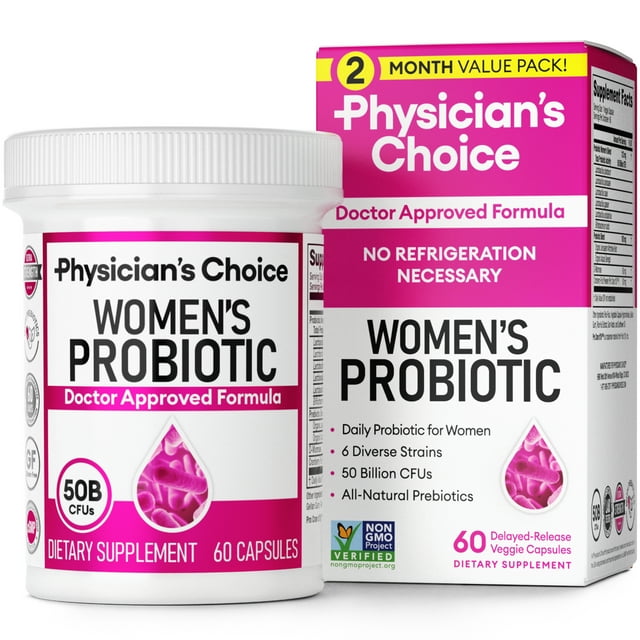 Physician's Choice Women's Probiotic 50 Billion CFU Capsules, 60 Count