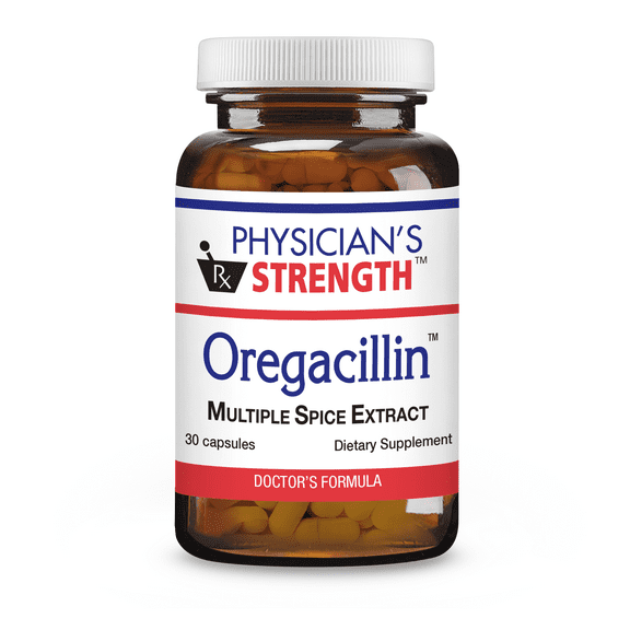 Physician’s Strength™ Oregacillin™, 30 Capsules – All-Natural Dietary Supplement for Adults – Multiple Spice Extract –