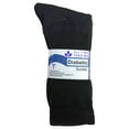 thumbnail image 1 of Physicians Approved Mens King Size Diabetics Cotton Crew Socks - Plus Size Wholesale Diabetic Crew Socks For Men - 13-16 - Black - 36 Pack, 1 of 3