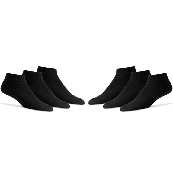 Physicians Choice Diabetic Low Cut Non Bidding Comfortable Seamless Breathable Socks for Unisex Black Color 9 - 11 Size Pack of 12 Pair Made in USA