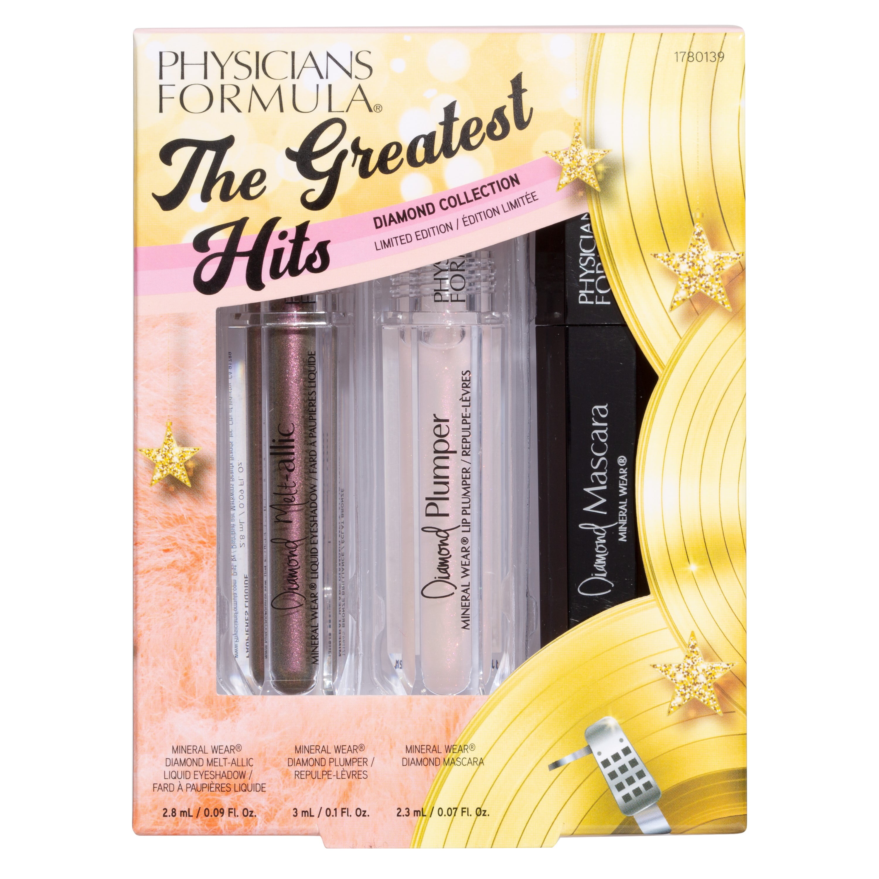 Physicians Formula Greatest Hits Diamond Collection Gift Set, Liquid Eyeshadow, Lip Plumper, and