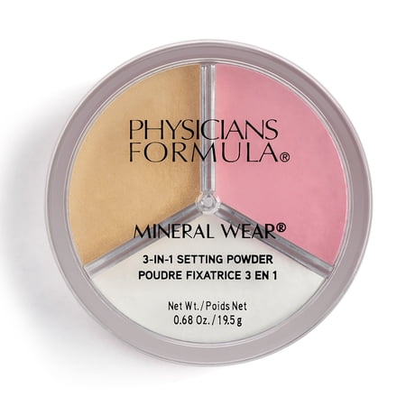 Physicians Formula Mineral Wear 3-in-1 Setting Powder, Set/ Bright/ Bake