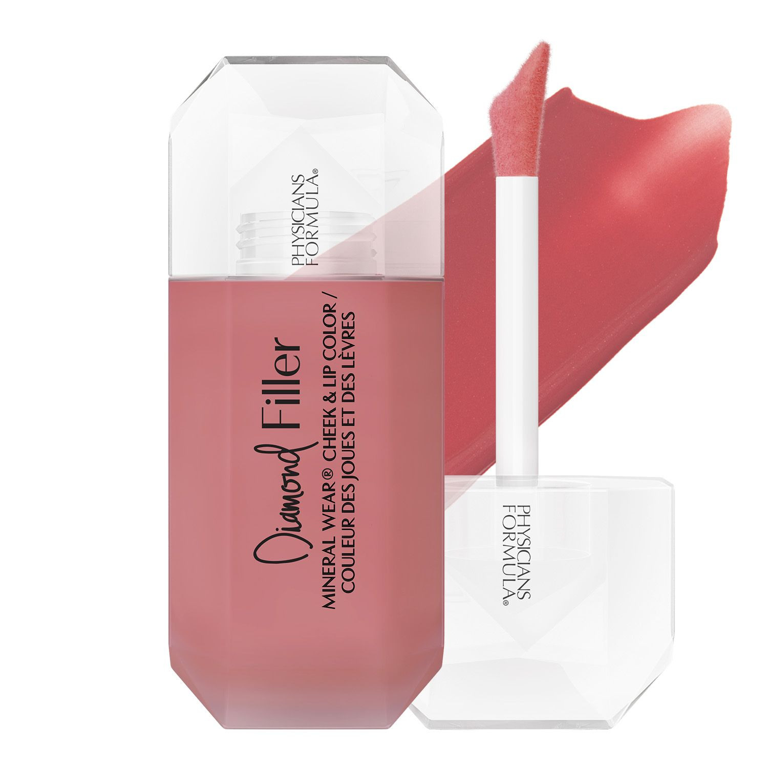 Physicians Formula Mineral Wear Diamond Filler Cheek & Lip Color, Serum-to-Cream Multi-Use Liquid Blush Formula, Plumps & Smooths for Fuller Looking