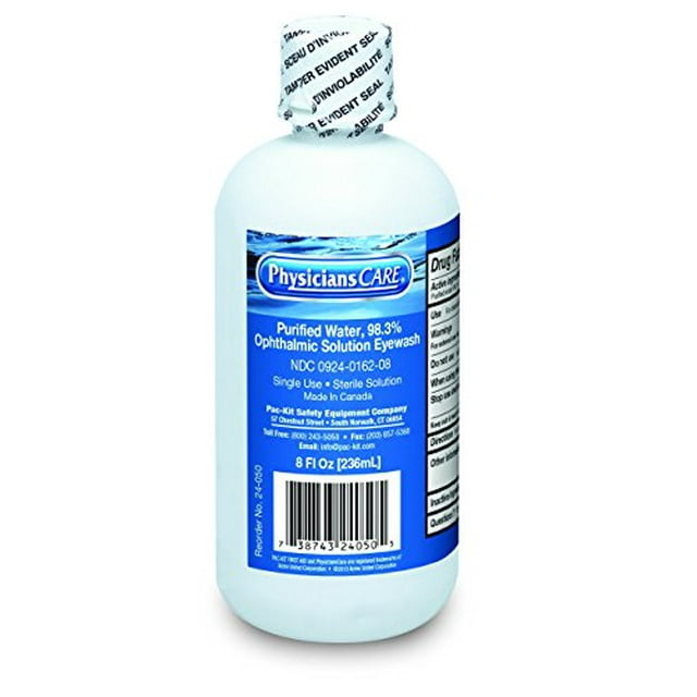 PhysiciansCare 24050 Eye Wash Solution, 8 oz Bottle