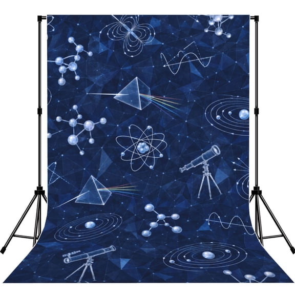 Physics Astronomy Science Pattern Photography Backdrop 5x7Ft Background for Photo Studio Video Recording Birthday Party Wedding Home Decor