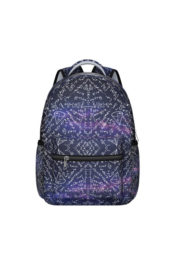 Physics Biology Students Backpack Science Classroom Educational Wall School Bag with Scientific Formula and Experiment Design, Lightweight and Adjustable Strap