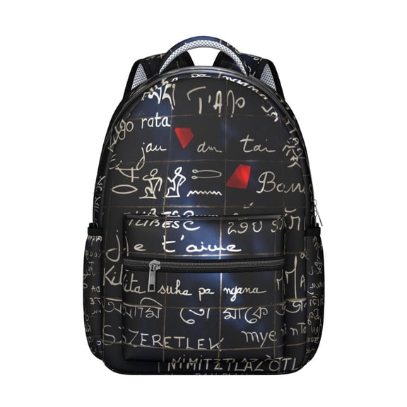Physics Biology Students Backpack Science Classroom Educational Wall School Bag with Scientific Formula and Experiment Design, Lightweight and Adjustable Strap