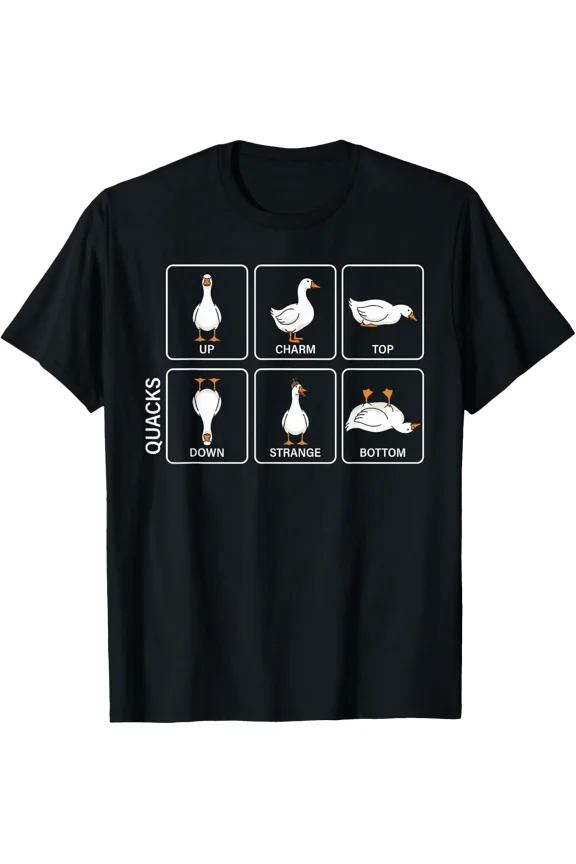 Physics Duck Quacks Goose Meme Design T-Shirt