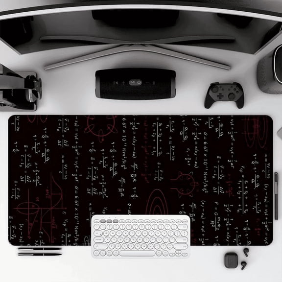 Physics Formulas Mouse Pad 35.4 x 15.8 Inches Rubber Desk Mat with Scientific Equations and Diagrams for Office, Study, or Gaming