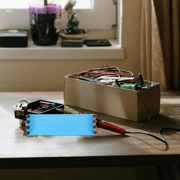 Physics Lab Resistance Board Sky Blue with Metal Guide Rail and Alloy Wires for Teaching