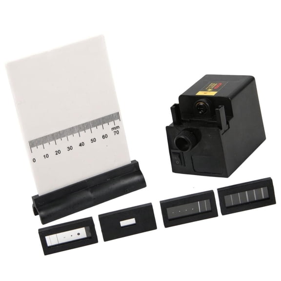 Physics Optics Demonstration Set, Light Interference and Diffraction Observation Box with Tool Free Assembly for Student Lab Practice