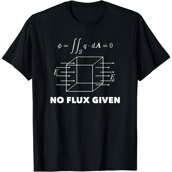 Physics Shirt, No Flux Given Physics Science Funny Creative Graphic T-Shirt