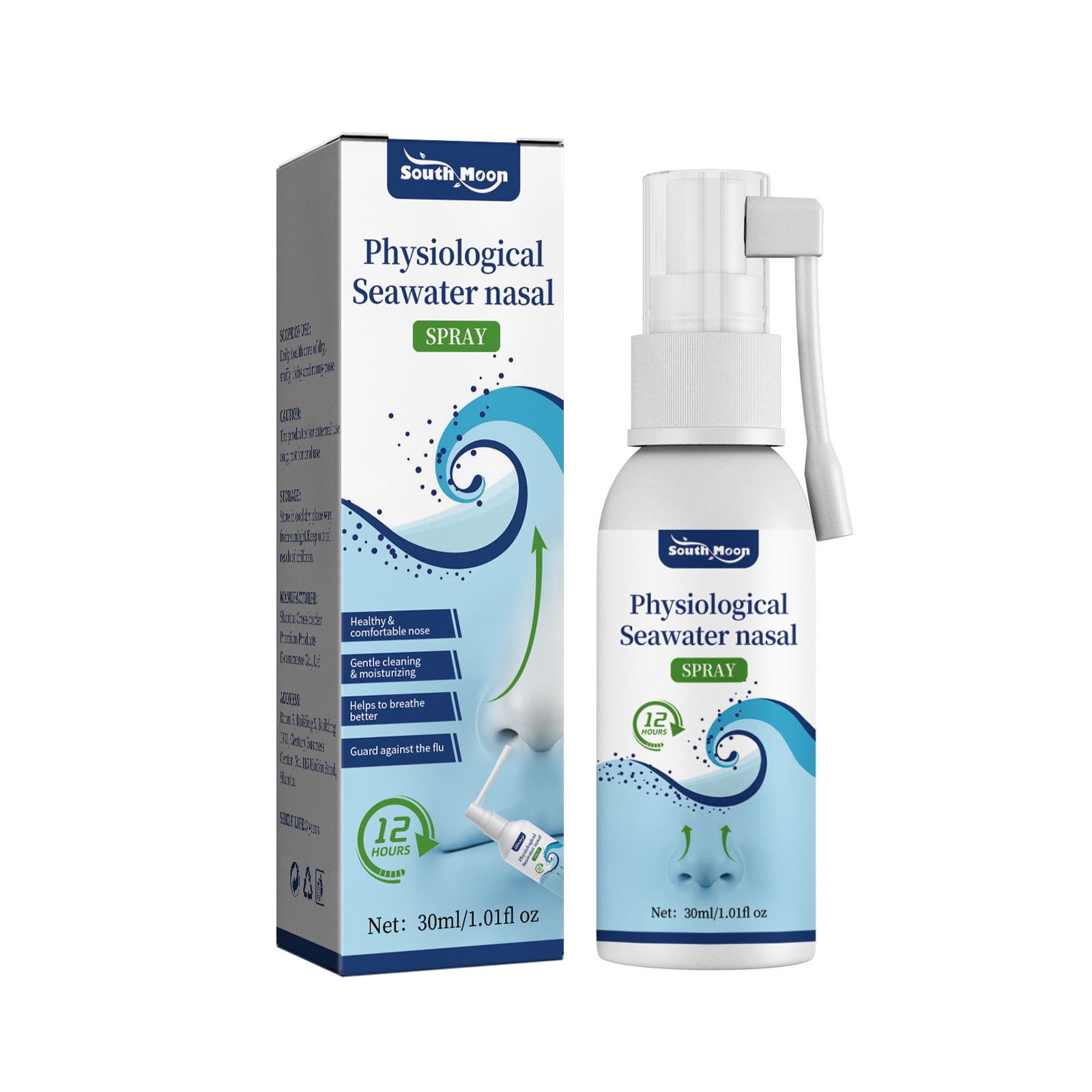 Physiological seawater nasal spray, a gentle nasal cleansing spray for ...