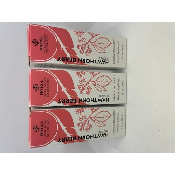 Phyto Lab Hawthorn Berry Tincture, 30 ml, Pack of 3