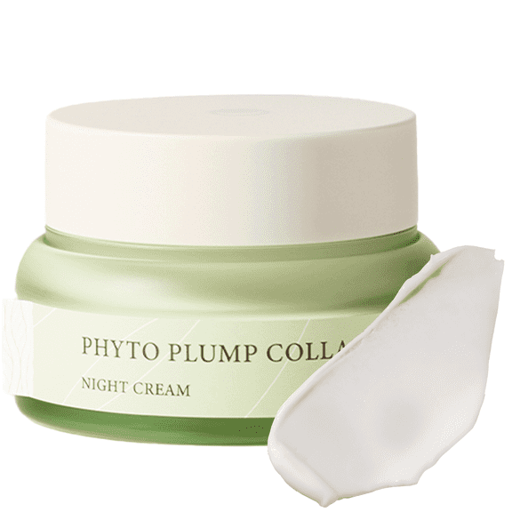 Phyto Plump Collagen Night Cream 1.69 fl. oz - Squalane and Niacinamide, Anti-Aging Vegan Face Cream for Wrinkles