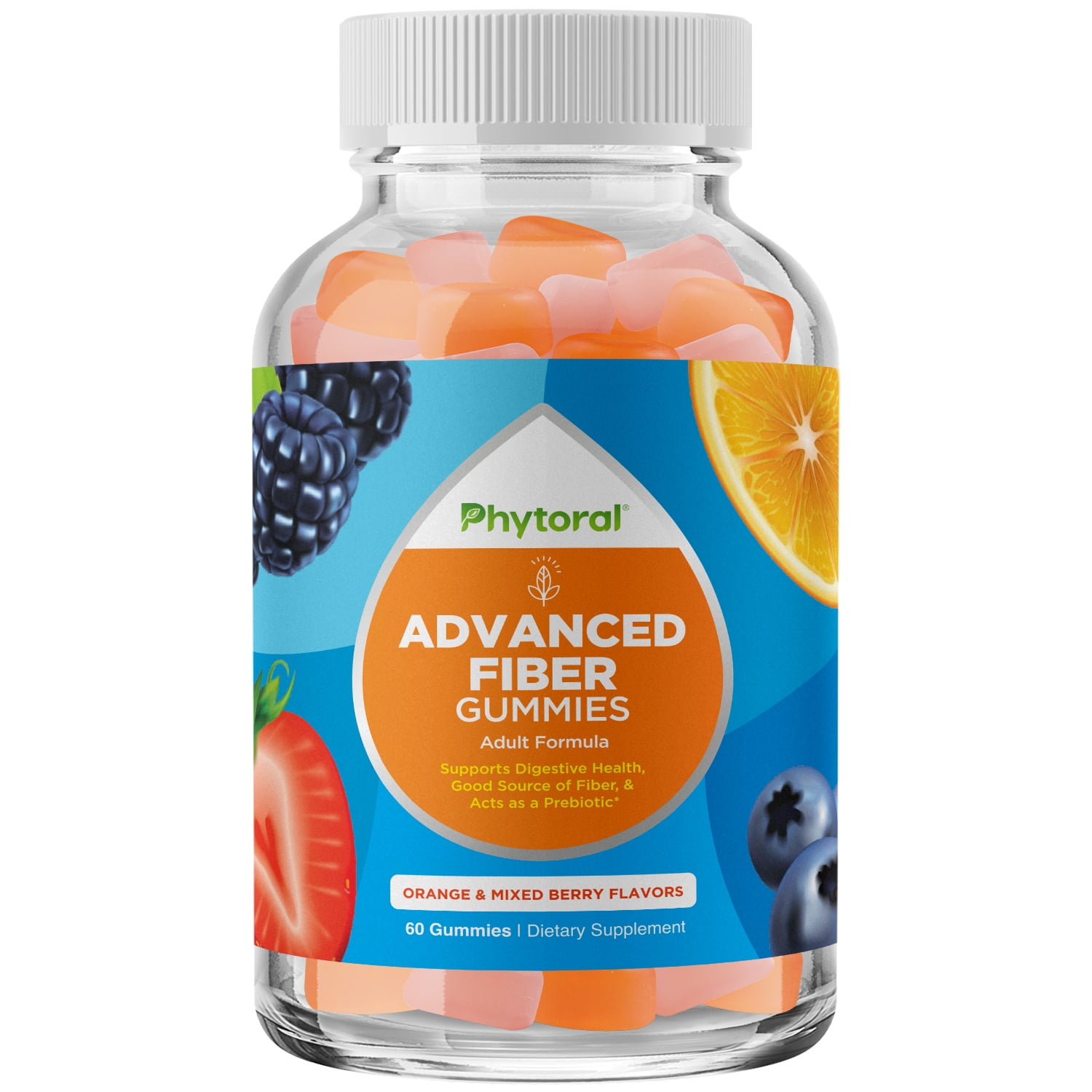 Phytoral Fiber Gummies for Adults Tasty Prebiotic Fiber Supplement