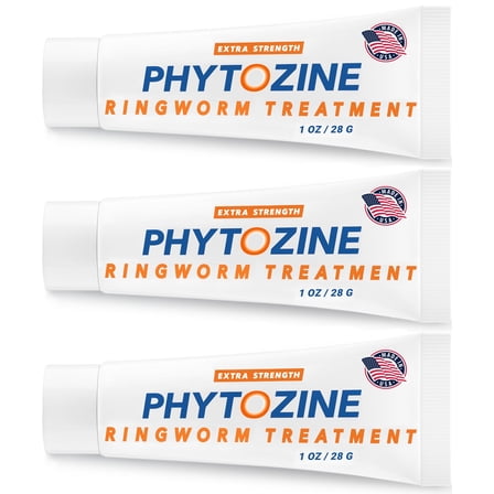 Phytozine Ringworm Treatment, Extra Strength Topical Treatment Ringworm Remedy, 3 tubes