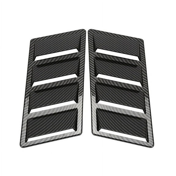 Phyun 1 Pair Universal Car Front Bonnet Vents Hood Fender Air Flow Intake Decorative Scoop Bonnet Vent Hood Cover Hood Scoop Carbon Fiber Look