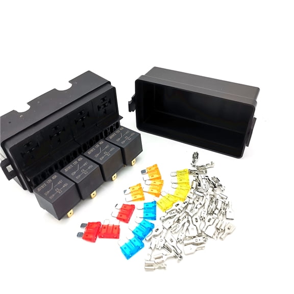 Phyun 12-way Blade Fuse Holder & 40A Relay Box for Car Truck Trailer Boat US