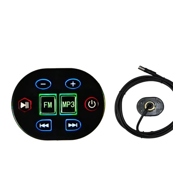Phyun 12V Motorcycle Speakers Audio Amplifier MP3 Player Bluetooth FM Radio USB AUX Music Sound System