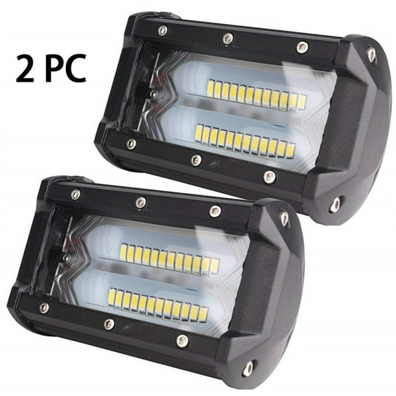Phyun 1pcs 4D 5Inch 72W Car LED 12V/24V Fog Lamps for Truck SUV ATV Motorcycle Boat
