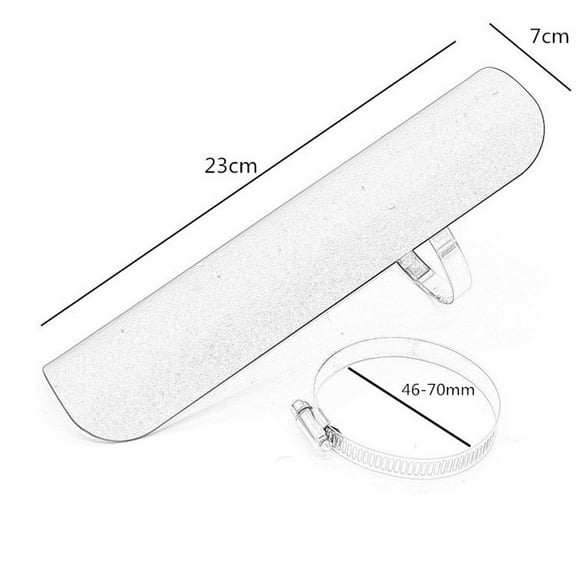 Phyun 1xBlk Exhaust Heat Shield Approx 9"for major brand Custom Bikes/Choppers