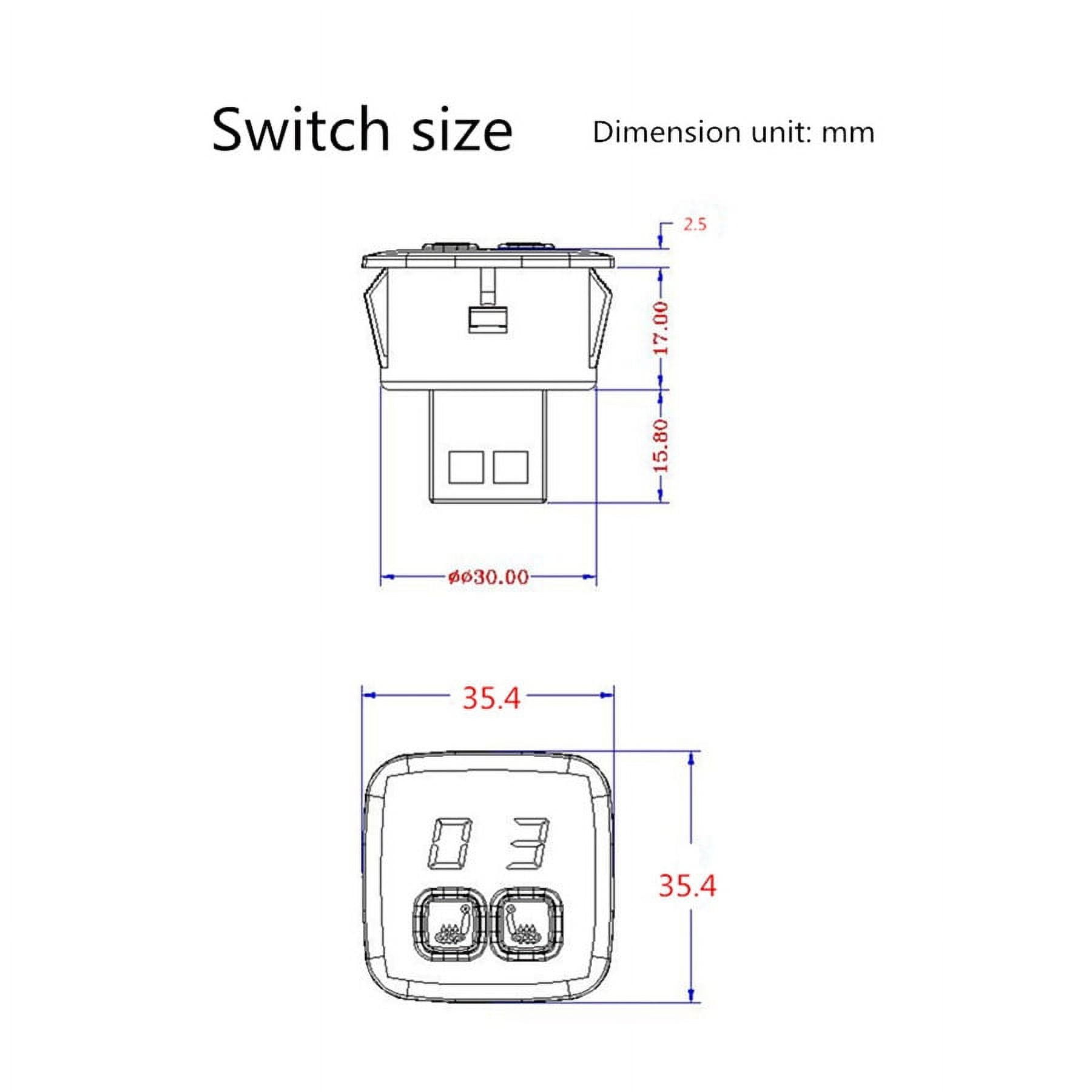 Phyun 2 Seats Universal Two Seater Switch Carbon Fiber Heated Seat