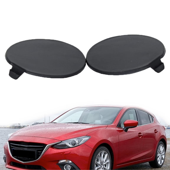 Phyun 2 X Rear Left & Right Bumper Tow Hook Cover Cap for 2014 2015 2016 Mazda 3