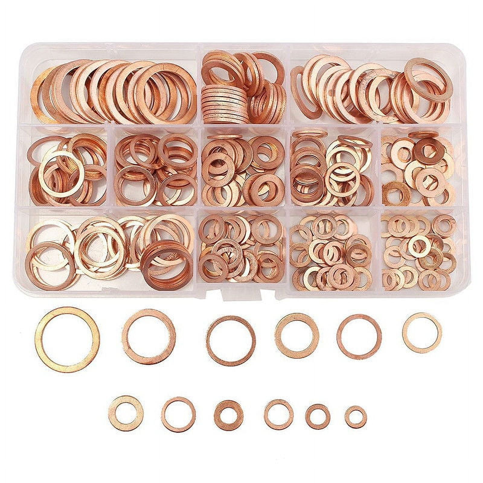 Phyun 280x Engine Oil Drain Plug Copper Crush Washer Plug Seal Ring Gasket 12 Sizes US