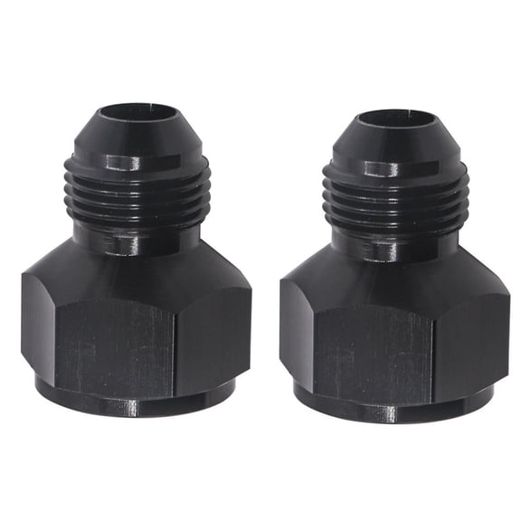Phyun 2Pcs 0An Female To -8An Male Flare Reducer Fitting Hose Fitting Adapter-Black