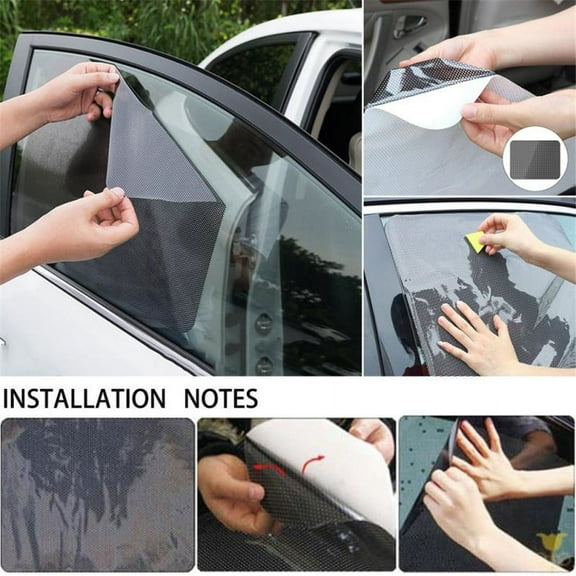 Phyun "2Pcs Car Window Sun Shade Cover Static Cling Screen,Universal Large Size Reusable 28"" x 20"""
