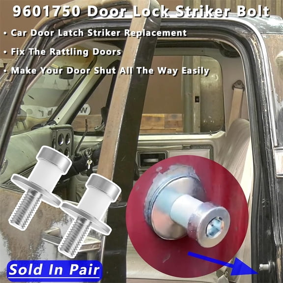 Phyun 2Pcs Door Lock Striker Door Latch Bolts 9601750 For Gmc Truck 1971-1991