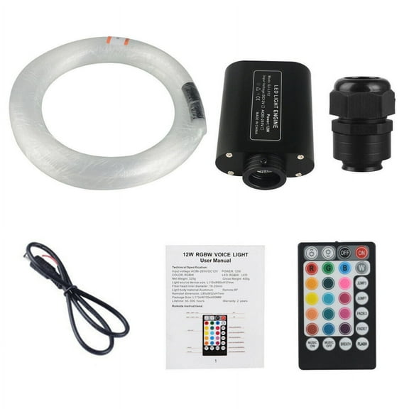 Phyun 300Pcs Fiber Optic Light Star Ceiling Kit Car Roof Star Lights RF Remote Control