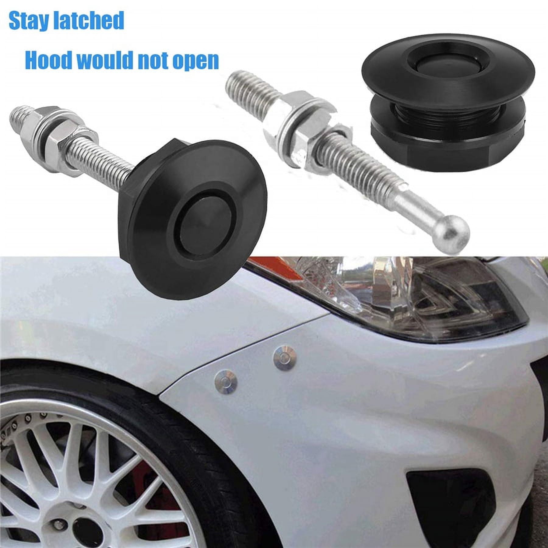 Phyun 4 Pcs Aluminum Quick Release Latches Push Button Racing Car Hood