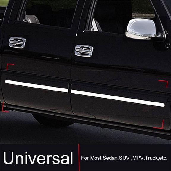 Phyun 4Pc/Set Stainless steel Side Skirt Door Side Line Sill Garnish Body Molding Trim