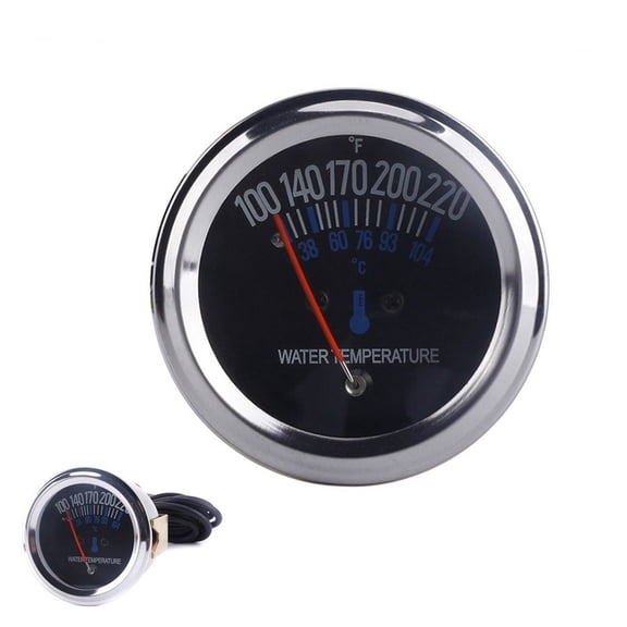 Phyun 52Mm Mechanical Water Temperature Gauge 38~104 12V Black Face Brand New Metal