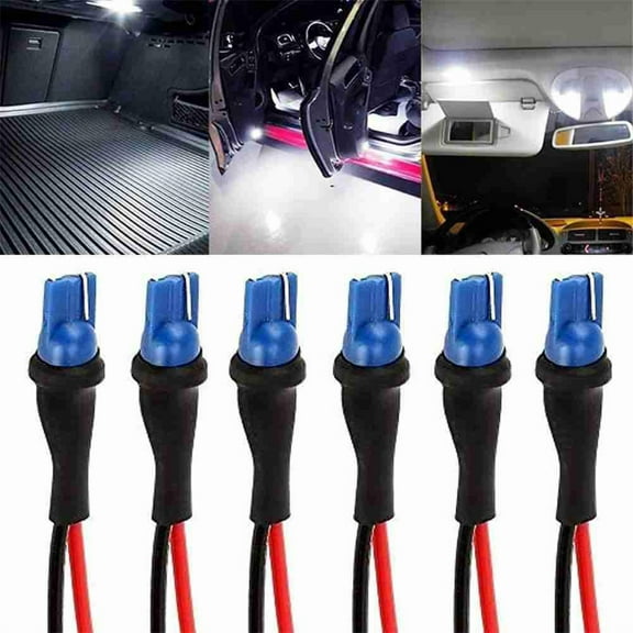 Phyun 6Pcs Wire Pigtail Male 194 168 Two Harness Front Side Marker Light Bulb Cable Plug