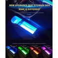 thumbnail image 1 of Phyun 7Colors Led Atmosphere Light Car Seat Crevice Storage Box Dual Usb Charging Port Seat Box Stowing Tidying Cup Card Phone Holder Accessories Left Side, 1 of 5